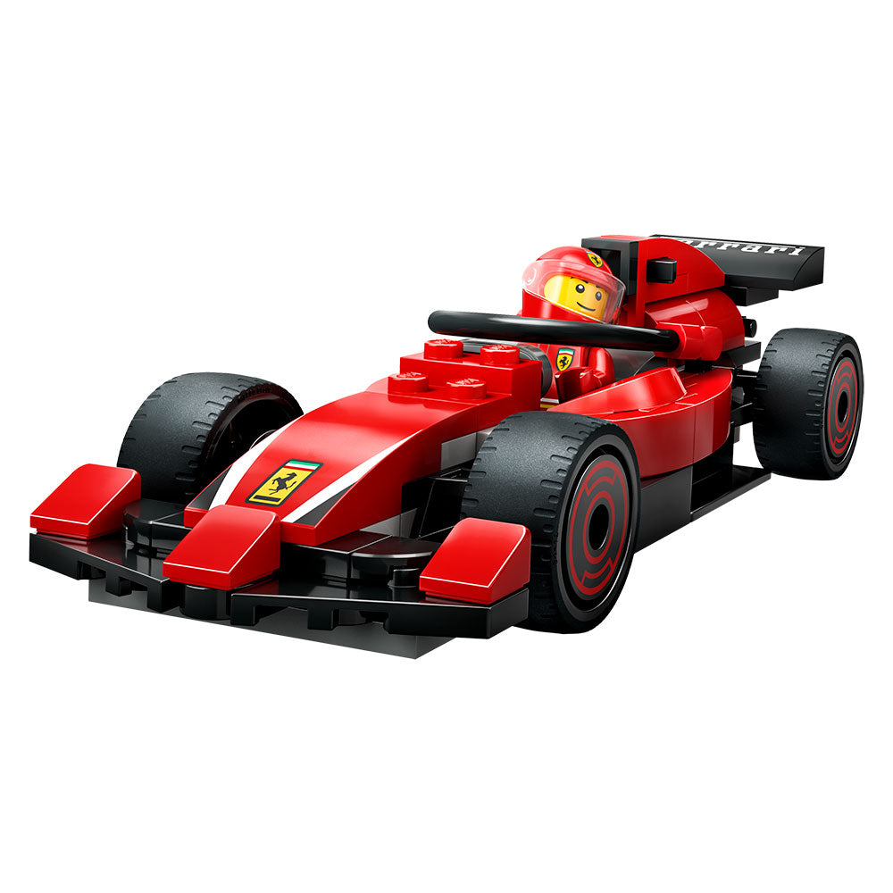 Parada en Boxes de F1® y Equipo de Mecánicos con Auto Ferrari